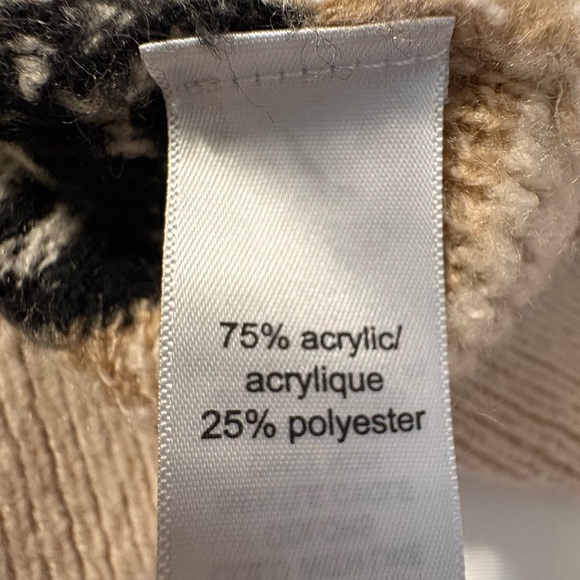 Maurices Cardigan medium Beige Black Southwestern Button-Up Deep V-Neck Sweater - Picture 8 of 8